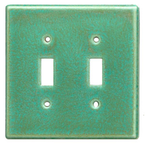Crystallized Avocado double switch Ceramic Switch Plate